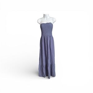 Zesica Dark Blue Smocked Maxi Dress Women’s Size L